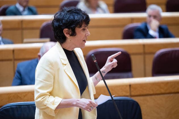 The Senate plenary session debates a motion on Democratic Memory, with the housing crisis as the underlying issue. Elma Saiz, Minister of Inclusion, Social Security, and Migration and government spokesperson, speaks during a plenary session in the Senate on September 29, 2026, in Madrid, Spain. The opposition will debate a motion on the Democratic Memory Act and a proposal to create a commission on Ceuta. In addition, various committees will examine initiatives on workplace inclusion for people with disabilities, Sahrawi nationality, and the ban on conversion therapy. SEPTEMBER 29, 2026 SENATE MINISTERS POLITICIANS Jesús Hellí Madrid Madrid, Spain  Copyright: xJesusxHellinx 7808677