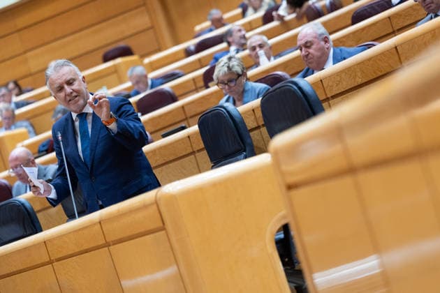The Senate plenary session debates a motion on Democratic Memory, with the housing crisis as the underlying issue. The Minister of Territorial Policy and Democratic Memory, Ángel Víctor Torres, speaks during a plenary session in the Senate on September 29, 2026, in Madrid, Spain. The opposition will debate a motion on the Democratic Memory Act and a proposal to establish a commission on Ceuta. In addition, various committees will examine initiatives on workplace inclusion for people with disabilities, Sahrawi nationality, and the ban on conversion therapy. SEPTEMBER 29, 2026 SENATE POLITICAL MINISTERS Jesús Hellí Madrid Madrid, Spain  Copyright: xJesusxHellinx 7808670