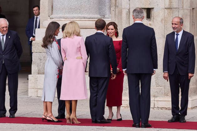 September 29, 2026, Madrid, Madrid, Spain: KING FELIPE VI of Spain and QUEEN LETIZIA of Spain welcome the President of the French Republic, EMMANUEL MACRON, and First Lady BRIGITTE MACRON on the occasion of their official visit Madrid Spain - ZUMAc260 20260929_zep_c260_049 Copyright: xMikexChicorrox