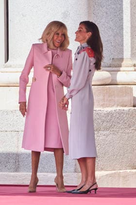 September 29, 2026, Madrid, Madrid, Spain: KING FELIPE VI of Spain and QUEEN LETIZIA of Spain welcome the President of the French Republic, EMMANUEL MACRON, and First Lady BRIGITTE MACRON on the occasion of their official visit Madrid Spain - ZUMAc260 20260929_zep_c260_050 Copyright: xMikexChicorrox