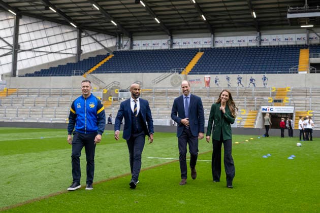 . 29 09 2026. Leeds, United Kingdom. Prince William and Kate Middleton, the Prince and Princess of Wales , during a visit to the Leeds Rhinos rugby team in Leeds, United Kingdom.  xPoolx xi-Imagesx IIM-27031-0008