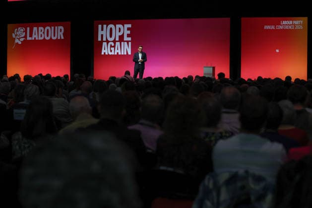 September 29, 2026, Liverpool, Engalnd, United Kingdom: UK Prime Minister Andy Burnham delivers his keynote speech during the Labour Party Annual Conference at Liverpool Experience Campus in Liverpool, England. Liverpool United Kingdom  - ZUMAa279 20260929_zsp_a279_064 Copyright: xZeynepxDemirxAslimx