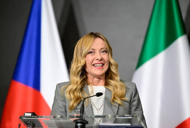 Italian Prime Minister Giorgia Meloni during the press conference after the meeting with Czech Prime Minister Andrej Babis, on September 29, 2026, in Prague, Czech Republic. (CTKxPhoto RomanxVondrous) CTKPhotoP2026092908288  CTKPhotoP2026092908288