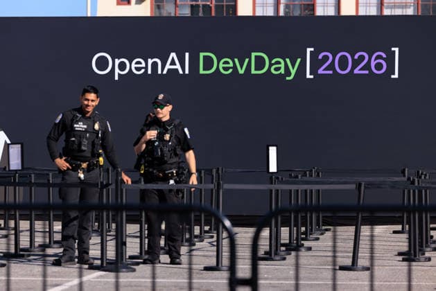 OpenAI DevDay Demonstration in San Francisco SAN FRANCISCO, UNITED STATES - SEPTEMBER 29: Demonstrators gather outside OpenAI DevDay at Fort Mason to call on OpenAI and its CEO Sam Altman to end contracts with the U.S. Military and Immigration and Customs Enforcement, in San Francisco, United States on September 29, 2026. Nikolas Liepins Anadolu San Francisco United States. Editorial use only. Please get in touch for any other usage.  Copyright: x2026xAnadoluxNikolasxLiepinsx
