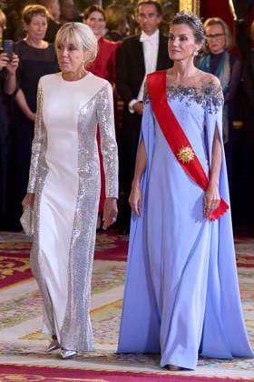 September 29, 2026, Madrid, Madrid, Spain: KING FELIPE VI of Spain and QUEEN LETIZIA of Spain receive the President of the French Republic, EMMANUEL MACRON, and First Lady BRIGITTE MACRON for an official dinner Madrid Spain - ZUMAc260 20260929_zep_c260_096 Copyright: xMikexChicorrox