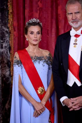 September 29, 2026, Madrid, Madrid, Spain: KING FELIPE VI of Spain and QUEEN LETIZIA of Spain receive the President of the French Republic, EMMANUEL MACRON, and First Lady BRIGITTE MACRON for an official dinner Madrid Spain - ZUMAc260 20260929_zep_c260_090 Copyright: xMikexChicorrox