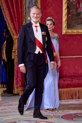 September 29, 2026, Madrid, Madrid, Spain: KING FELIPE VI of Spain and QUEEN LETIZIA of Spain receive the President of the French Republic, EMMANUEL MACRON, and First Lady BRIGITTE MACRON for an official dinner Madrid Spain - ZUMAc260 20260929_zep_c260_073 Copyright: xMikexChicorrox