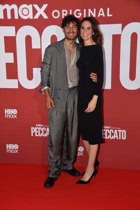 IPA89128206 - Rome, Cinema Adriano: Preview of the HBO TV series Peccato. Pictured: Cristiano Dicembrini and Emanuela Fanelli  Copyright: xVincenzoxLandix xVincenzoxLandix IPA89128206