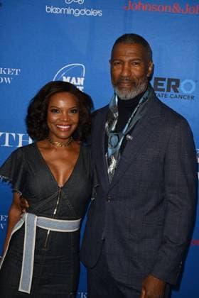 Los Angles Ca Sept 29: Nadege August & Ricco Ross at The 2026 Blue Jacket Fashion Show a benefit for Zero prostate cancer on September 29, 2026 Credit: Michael Mattes USA  - ZUMAa123 20260929_zaa_a123_061 Copyright: xAdMediax