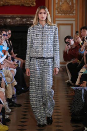 PFW - Nothing Nine Runway A model walks the runway during the Nothing Nine Womenswear Spring Summer 2024 show as part of Paris Fashion Week on October 03, 2023 in Paris, France. Photo by Alain-Gil Gonzalez ABACAPRESS..COM Paris France  Copyright: xGonzalezxAlain-Gil ABACAx