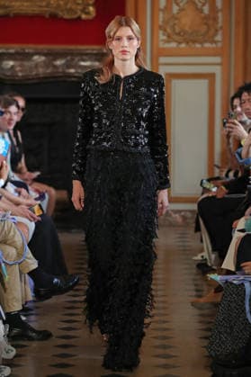 PFW - Nothing Nine Runway A model walks the runway during the Nothing Nine Womenswear Spring Summer 2024 show as part of Paris Fashion Week on October 03, 2023 in Paris, France. Photo by Alain-Gil Gonzalez ABACAPRESS..COM Paris France  Copyright: xGonzalezxAlain-Gil ABACAx