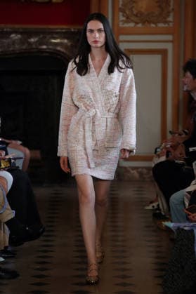 PFW - Nothing Nine Runway A model walks the runway during the Nothing Nine Womenswear Spring Summer 2024 show as part of Paris Fashion Week on October 03, 2023 in Paris, France. Photo by Alain-Gil Gonzalez ABACAPRESS..COM Paris France  Copyright: xGonzalezxAlain-Gil ABACAx