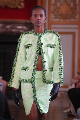 PFW - Nothing Nine Runway A model walks the runway during the Nothing Nine Womenswear Spring Summer 2024 show as part of Paris Fashion Week on October 03, 2023 in Paris, France. Photo by Alain-Gil Gonzalez ABACAPRESS..COM Paris France  Copyright: xGonzalezxAlain-Gil ABACAx