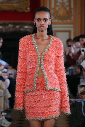 PFW - Nothing Nine Runway A model walks the runway during the Nothing Nine Womenswear Spring Summer 2024 show as part of Paris Fashion Week on October 03, 2023 in Paris, France. Photo by Alain-Gil Gonzalez ABACAPRESS..COM Paris France  Copyright: xGonzalezxAlain-Gil ABACAx
