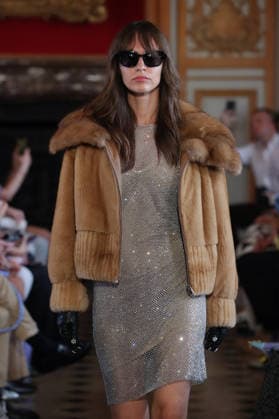 PFW - Nothing Nine Runway A model walks the runway during the Nothing Nine Womenswear Spring Summer 2024 show as part of Paris Fashion Week on October 03, 2023 in Paris, France. Photo by Alain-Gil Gonzalez ABACAPRESS..COM Paris France  Copyright: xGonzalezxAlain-Gil ABACAx