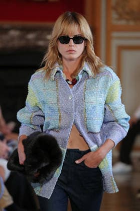 PFW - Nothing Nine Runway A model walks the runway during the Nothing Nine Womenswear Spring Summer 2024 show as part of Paris Fashion Week on October 03, 2023 in Paris, France. Photo by Alain-Gil Gonzalez ABACAPRESS..COM Paris France  Copyright: xGonzalezxAlain-Gil ABACAx