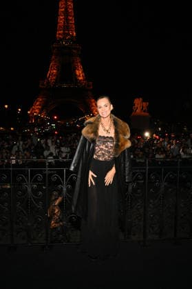 PFW Saint Laurent Outside Laeticia Hallyday outside the Saint Laurent show during Paris Fashion Week, in Paris, France on 29 September 2026. Photo by Julien Reynaud APS-Medias ABACAPRESS.COM Paris France  Copyright: xReynaudxJulien APS-Medias ABACAx