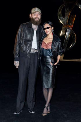 Post Malone, Christy Lee Photocall for the Saint Laurent Women’s Ready-to-Wear Spring Summer 2027 show during Paris Fashion Week (PFW) at the Trocadéro Fountain in Paris, France, on September 29, 2026. Olivier Borde Bestimage photocall for the Saint Laurent Women’s Ready-to-Wear Spring Summer 2027 show during Paris Fashion Week (PFW) at the Trocadéro Fountain in Paris, France, on September 29, 2026. France  Copyright: xOLIVIERxBORDEx xBESTIMAGExOLIVIERxBORDEx xBESTIMAGEx