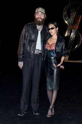 Post Malone, Christy Lee Photocall for the Saint Laurent Women’s Ready-to-Wear Spring Summer 2027 show during Paris Fashion Week (PFW) at the Trocadéro Fountain in Paris, France, on September 29, 2026. Olivier Borde Bestimage photocall for the Saint Laurent Women’s Ready-to-Wear Spring Summer 2027 show during Paris Fashion Week (PFW) at the Trocadéro Fountain in Paris, France, on September 29, 2026. France  Copyright: xOLIVIERxBORDEx xBESTIMAGExOLIVIERxBORDEx xBESTIMAGEx
