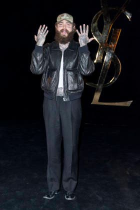 Post Malone at the Saint Laurent Women’s Ready-to-Wear Spring Summer 2027 show photocall during Paris Fashion Week (PFW) at the Trocadéro Fountain in Paris, France, on September 29, 2026. Olivier Borde, Bestimage. Photocall for the Saint Laurent Women’s Ready-to-Wear Spring Summer 2027 show during Paris Fashion Week (PFW) at the Trocadéro Fountain in Paris, France, on September 29, 2026. France  Copyright: xOLIVIERxBORDEx xBESTIMAGExOLIVIERxBORDEx xBESTIMAGEx