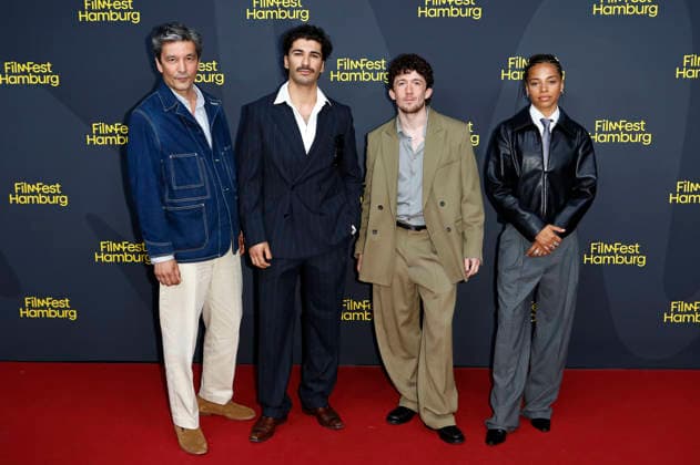 Hyun Wanner, Mohamed Kanji Khamis, Maximilian Mundt und Naomi Simmonds bei der Premiere der ZDFneo-Serie Ballz auf dem 34. Filmfest Hamburg 2026 im Cinemaxx Dammtor. Hamburg, 29.09.2026