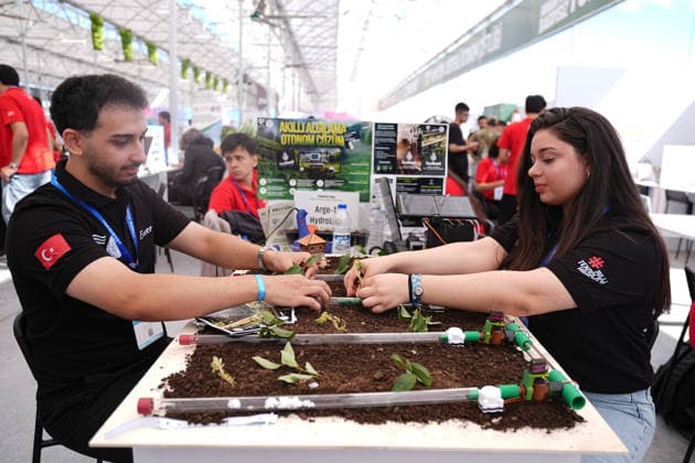 TEKNOFEST Southeast in Turkiye s Sanliurfa SANLIURFA, TURKIYE - SEPTEMBER 30: Visitors spent time at the Agricultural Technologies Cluster (TUME) Foundation tent during TEKNOFEST Southeast, world s largest aviation, space, and technology festival at the Sanliurfa GAP Airport for its 15th edition in Sanliurfa, Turkiye on September 30, 2026. Adem Kutucu Anadolu Sanliurfa Turkey. Editorial use only. Please get in touch for any other usage.  Copyright: x2026xAnadoluxAdemxKutucux
