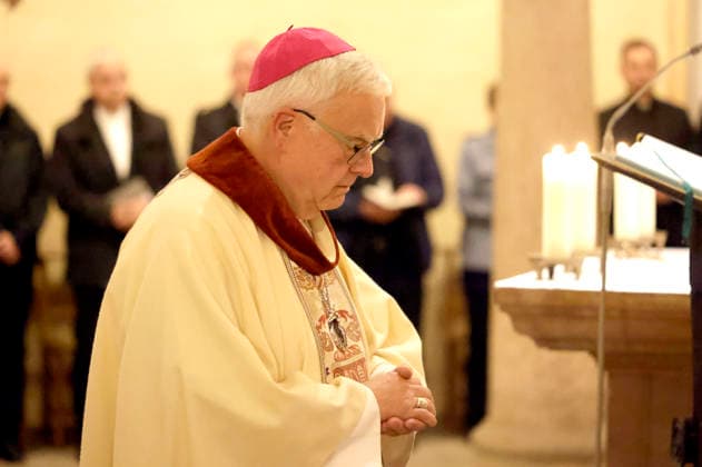 Heiner Koch beim Gottesdienst am dritten Tag der Herbst-Vollversammlung der Deutschen Bischofskonferenz in der Michaeliskirche.Fulda, 30.09.2026