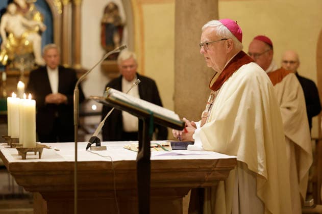Heiner Koch beim Gottesdienst am dritten Tag der Herbst-Vollversammlung der Deutschen Bischofskonferenz in der Michaeliskirche.Fulda, 30.09.2026