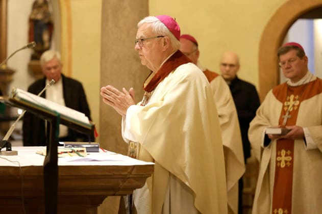 Heiner Koch beim Gottesdienst am dritten Tag der Herbst-Vollversammlung der Deutschen Bischofskonferenz in der Michaeliskirche.Fulda, 30.09.2026