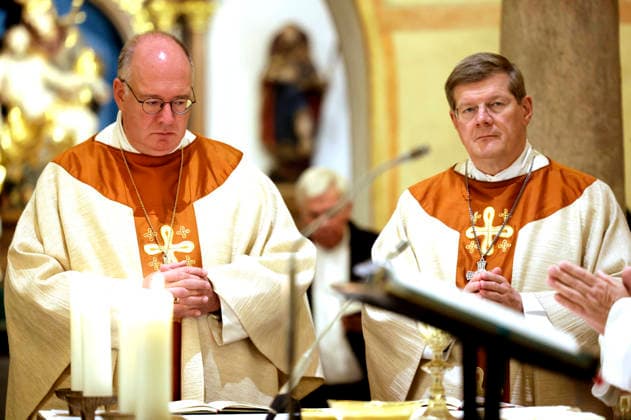 Christian Würtz und Stephan Burger beim Gottesdienst am dritten Tag der Herbst-Vollversammlung der Deutschen Bischofskonferenz in der Michaeliskirche.Fulda, 30.09.2026