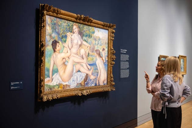 Renoir and Love at the National Gallery, London, UK 30 September 2026 Pierre-Auguste Renoir s The Great Bathers, 1884 87, on display at the press preview of Renoir and Love at the National Gallery, London, UK, on 30 September 2026. The monumental work, on loan from the Philadelphia Museum of Art, marks the end of Renoir s Impressionist season and the beginning of a new phase in his career, and is a highlight of the most significant exhibition of Renoir s work in the UK for 20 years, on view from 3 October 2026 until 31 January 2027., Credit:PETE SPELLER Avalon Copyright: xPETExSPELLERx xAvalonx 1139422420