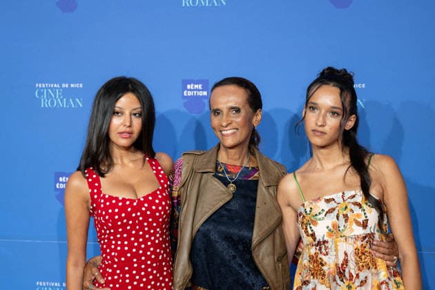 8th Cineroman Festival - Un Jeux Dangereux Red Carpet Zahia Deha Karine Silla and Tess Silla attend the red carpet for Karine Silla s film Un jeux dangereux at the Cineroman festival, dedicated exclusively to films adapted from literary work, in Pathe Gare du Sud in Nice, France, on September 29, 2026. Photo by Laurent Coust ABACAPRESS.COM Nice Provence-Alpes-Cote d Azur France  Copyright: xCoustxLaurent ABACAx
