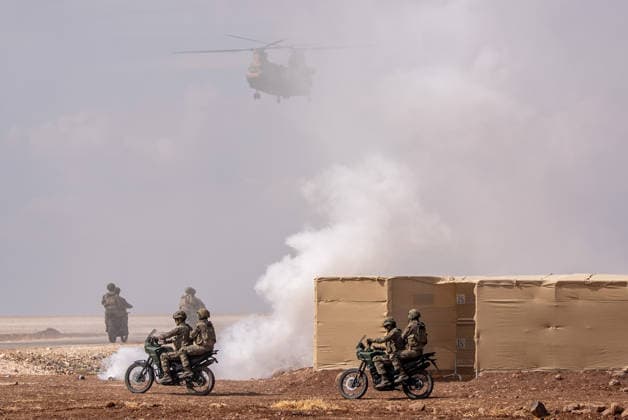 TEKNOFEST Southeast in Turkiye s Sanliurfa SANLIURFA, TURKIYE - SEPTEMBER 30: Turkish Special Operations police officers conduct an operation with S-70 - CH47 during TEKNOFEST Southeast, world s largest aviation, space, and technology festival at the Sanliurfa GAP Airport for its 15th edition in Sanliurfa, Turkiye on September 30, 2026. Arman Onal Anadolu Sanliurfa Turkey. Editorial use only. Please get in touch for any other usage.  Copyright: x2026xAnadoluxArmanxOnalx