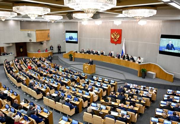Russia Putin Parliament 9254560 30.09.2026 Russian President Vladimir Putin speaks during the first plenary session of Russia s ninth State Duma, the lower house of parliament, in Moscow, Russia. Maksim Blinov Sputnik Moscow Russia  Copyright: xMaksimxBlinovx