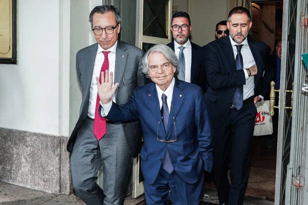 IPA89141156 - MILAN, September 30, 2026 - President of the Republic Sergio Mattarella at Milan s Teatro alla Scala for the celebrations marking the 120th anniversary of the CGIL labor union. Pictured: Renato Brunetta.  Copyright: xEmanuelexRobertoxDexCarlix xx IPA89141156