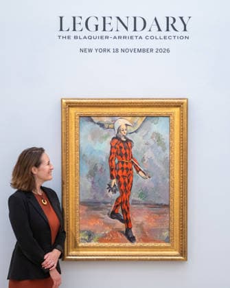 September 30, 2026, London, England, United Kingdom: Paul Cezanne Arlequin , estimated at around USD 120 million, is seen during a preview of the Blaquier-Arrieta Collection at Sotheby s in London, Britain, September 30, 2026. The collection of 12 largely unseen Impressionist and Modern works will be offered at auction in New York in November. London United Kingdom  - ZUMAk172 20260930_zip_k172_004 Copyright: xThomasxKrychx