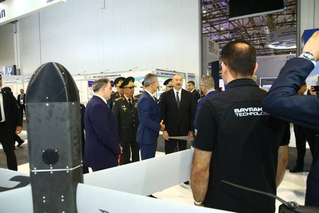 Azerbaijani President Ilham Aliyev visits ASELSAN and Baykar stands at ADEX 2026 BAKU, AZERBAIJAN - SEPTEMBER 30: Azerbaijani President Ilham Aliyev attends the opening of the 6th International Defense Exhibition (ADEX 2026) at Baku Expo Center in Baku, Azerbaijan, on September 30, 2026. Aliyev visits the ASELSAN and Baykar stands, where Turkish Presidency of Defense Industry President Haluk Gorgun, ASELSAN General Manager Ahmet Akyol and Baykar General Manager Haluk Bayraktar provide information about the companies products and technologies. Resul Rehimov Anadolu Baku Azerbaijan. Editorial use only. Please get in touch for any other usage.  Copyright: x2026xAnadoluxResulxRehimovx