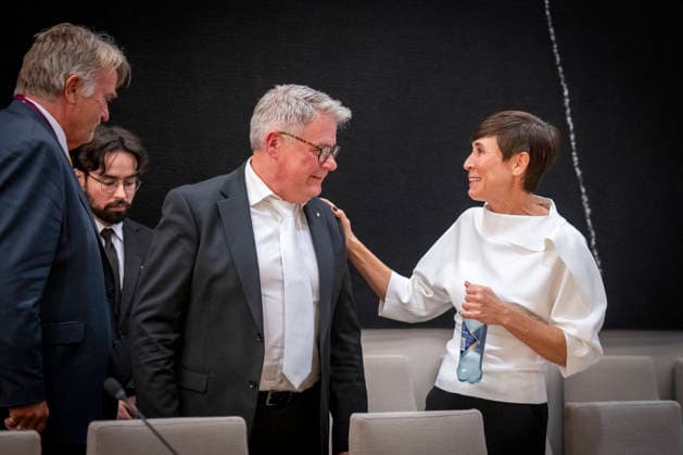 Epstein-horing starter i Stortinget Oslo 20260930. Hoyre-leder Ine Eriksen Soreide under Stortingets kontroll- og konstitusjonskomitÃ apne horing om praksisen i Utenriksdepartementet og Jeffrey Epsteins nettverk i Norge. Foto: Heiko Junge NTB Oslo Norge 9zGLtiVMExY EDITORIAL USE ONLY Ref:_BNC_POL9zGLtiVMExY.jpg Copyright: xHeikoxJungex xNTBx