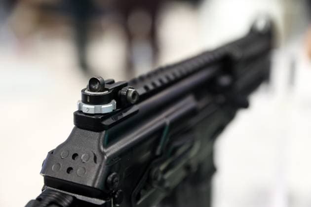 30.09.2026. Azerbaijan. Baku. PPK-20 assault rifle presented at the stand of Kalashnikov Concern at the Azerbaijan International Defense Industry Exhibition ADEX 2026. Alexey Belkin NEWS.ru BelkinxAlexey