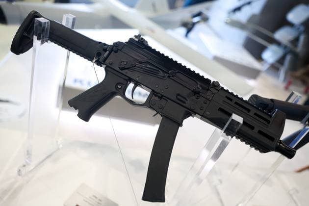 30.09.2026. Azerbaijan. Baku. PPK-20 assault rifle presented at the stand of Kalashnikov Concern at the Azerbaijan International Defense Industry Exhibition ADEX 2026. Alexey Belkin NEWS.ru BelkinxAlexey