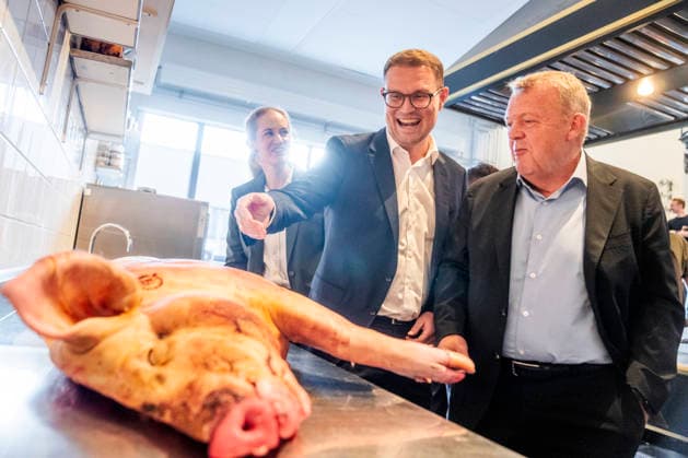 DENMARK Press conference about the future of pig productionion Environment Minister Maria Reumert Gjerding, Minister for Nature and Animal Welfare Christian Rabjerg Madsen and Foreign Minister Lars Loekke Rasmussen (seen from left) after a press conference on the future of pig production at the Hotel and Restaurant School in Copenhagen on Wednesday, September 30, 2026. , Valby Denmark Copyright: RitzauxScanpix IdaxMariexOdgaardx spdk20260930-152809-L
