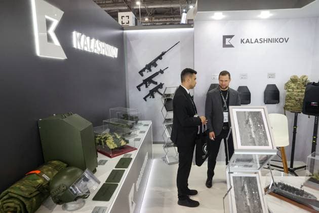 30.09.2026. Azerbaijan. Baku. Kalashnikov Concern s stand at the Azerbaijan International Defense Industry Exhibition ADEX 2026. Alexey Belkin NEWS.ru BelkinxAlexey