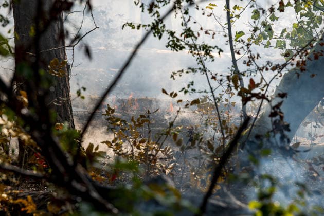 Waldbrand auf rund 12.600 Quadratmetern Munitionsbelastung erschwert Löscharbeiten Am 30.09.2026 war ein Waldbrand westlich von Darmstadt-Eberstadt auf einer Fläche von zeitweise rund 12.600 Quadratmetern unter Kontrolle. Das Bodenfeuer lag nördlich der Justizvollzugsanstalt Eberstadt im Bereich der Jäger- und Buckelschneise. Der munitionsbelastete Waldbereich erschwerte die Löscharbeiten, während Glutnester weiterhin aufflammen konnten. Wegen möglicher instabiler Bäume blieb die Feuerwehr mit insgesamt 90 Einsatzkräften bis in die späten Abendstunden vor Ort. Die Brandursache war unklar. Darmstadt Eberstadt Hessen Deutschland