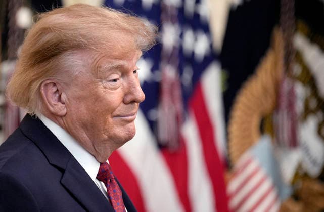 US President Donald Trump speaks during a Hispanic Heritage Month Celebration in the East Room of the White House in Washington, DC on Wednesday, September 30, 2026.  WASP20260930115 YurixGripas