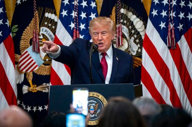 President Donald Trump hosts a Hispanic Heritage Month celebration in the East Room of the White House in Washington, DC on Wednesday, September 30, 2026.  WAP20260930314 BONNIExCASH