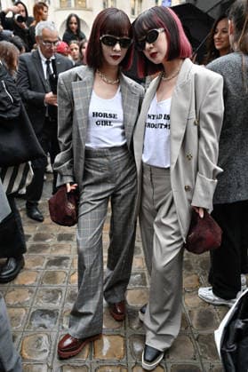 PFW Stella McCartney Outside Arrivals JR Aya Suzuki, Ami Suzuki arriving at the Stella McCartney show during Paris Fashion Week, in Paris, France on 30 September 2026. Photo by Julien Reynaud APS-Medias ABACAPRESS.COM Paris France  Copyright: xReynaudxJulien APS-Medias ABACAx