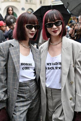 PFW Stella McCartney Outside Arrivals JR Aya Suzuki, Ami Suzuki arriving at the Stella McCartney show during Paris Fashion Week, in Paris, France on 30 September 2026. Photo by Julien Reynaud APS-Medias ABACAPRESS.COM Paris France  Copyright: xReynaudxJulien APS-Medias ABACAx