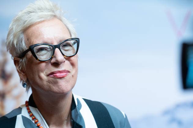Doris DOERRIE, Dörrie, Regisseurin, Portraet, Porträt, Portrait, Angeschnittenes Einzelbild, Einzelmotiv, Roter Teppich, Red Carpet Show, Ankunft, arrival, Filmpremiere Frau Winkler verlaesst das Haus,, am 30.09.2026, in der Lichtburg in Essen,