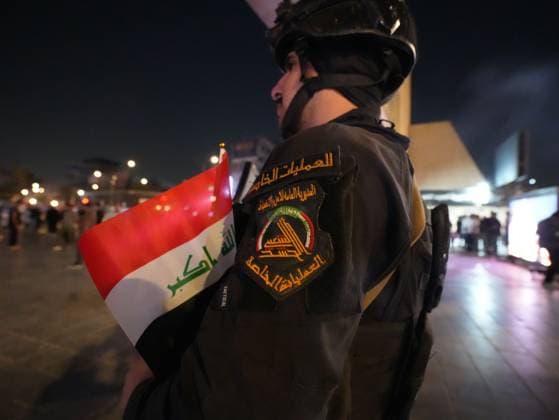 September 30, 2026, Baghdad, Iraq: BAGHDAD, IRAQ, SEPTEMBER 30, 2026: Iraqis and members of the country s security forces gather at Tahrir Square in Baghdad during celebrations marking National Sovereignty Day following the completion of the withdrawal of US forces and the end of the US-led coalition s military mission in Iraq. Participants waved Iraqi flags and security forces took part in commemorative events as the country marked the end of the coalition s military presence. Baghdad Iraq  - ZUMAq101 20260930_zna_q101_168 Copyright: xMuntazerxUdayxSahibx