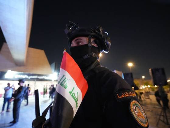 September 30, 2026, Baghdad, Iraq: BAGHDAD, IRAQ, SEPTEMBER 30, 2026: Iraqis and members of the country s security forces gather at Tahrir Square in Baghdad during celebrations marking National Sovereignty Day following the completion of the withdrawal of US forces and the end of the US-led coalition s military mission in Iraq. Participants waved Iraqi flags and security forces took part in commemorative events as the country marked the end of the coalition s military presence. Baghdad Iraq - ZUMAq101 20260930_zna_q101_166 Copyright: xMuntazerxUdayxSahibx